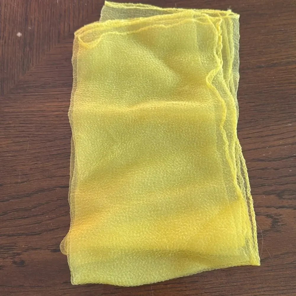 Vintage Sheer Yellow Scarf